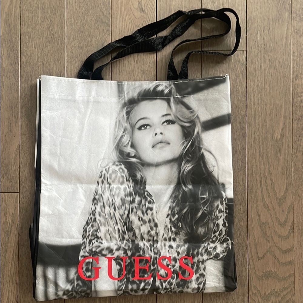 FREE With purchase GUESS Black and White Tote Bag